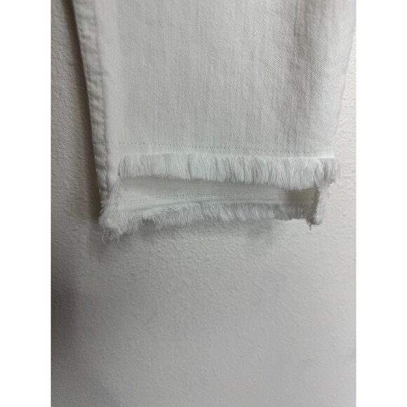 Madewell Sz 35 Petite 10" High-Rise Skinny Jeans Pure White Step-Hem Edition NWT - Picture 8 of 15